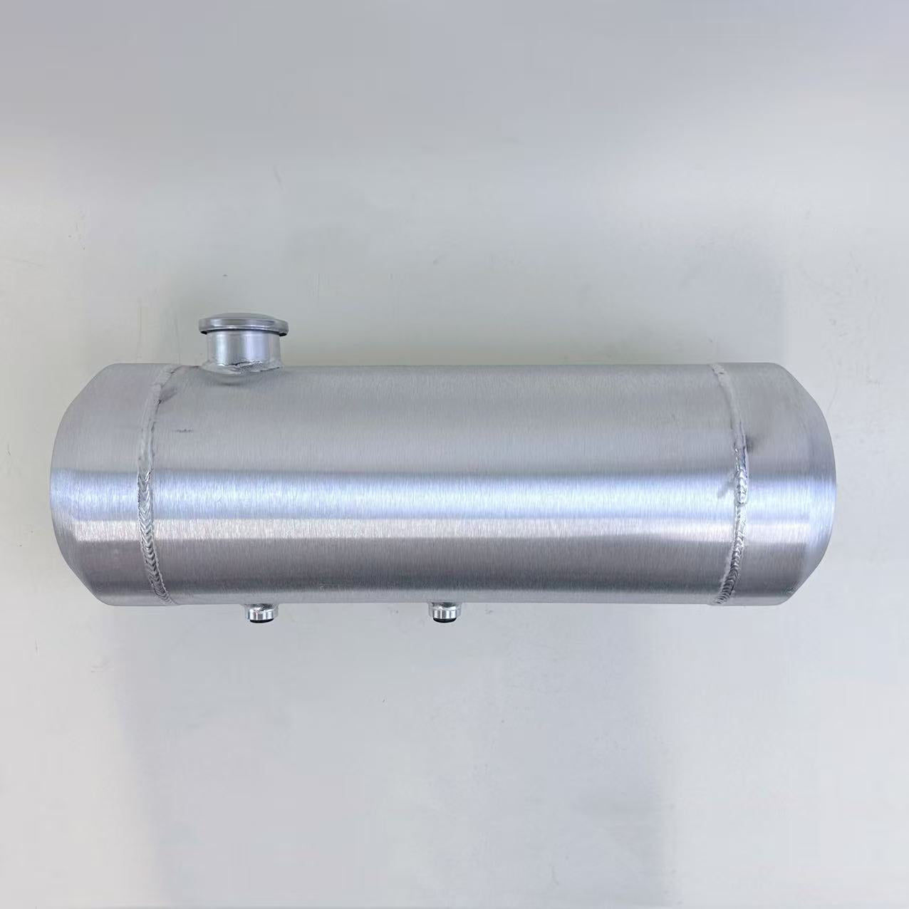 M706 JSD Aluminum Spun Fuel Tank 8x24 center Fill 5 Gallon 1/2'' NPT w Dual outlet design (return-compatible)