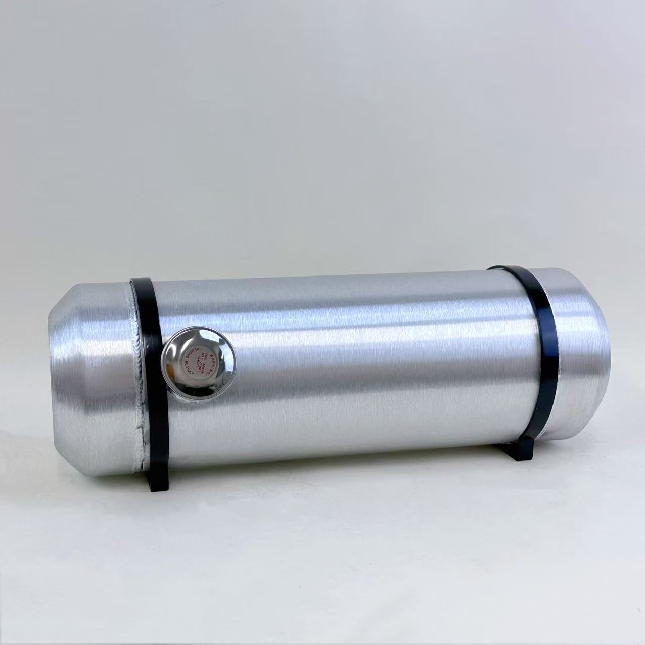 M706 JSD Aluminum Spun Fuel Tank 8x24 center Fill 5 Gallon 1/2'' NPT w Dual outlet design (return-compatible)