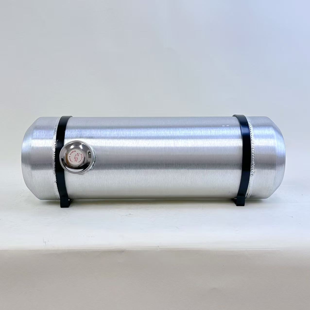 M706 JSD Aluminum Spun Fuel Tank 8x24 center Fill 5 Gallon 1/2'' NPT w Dual outlet design (return-compatible)
