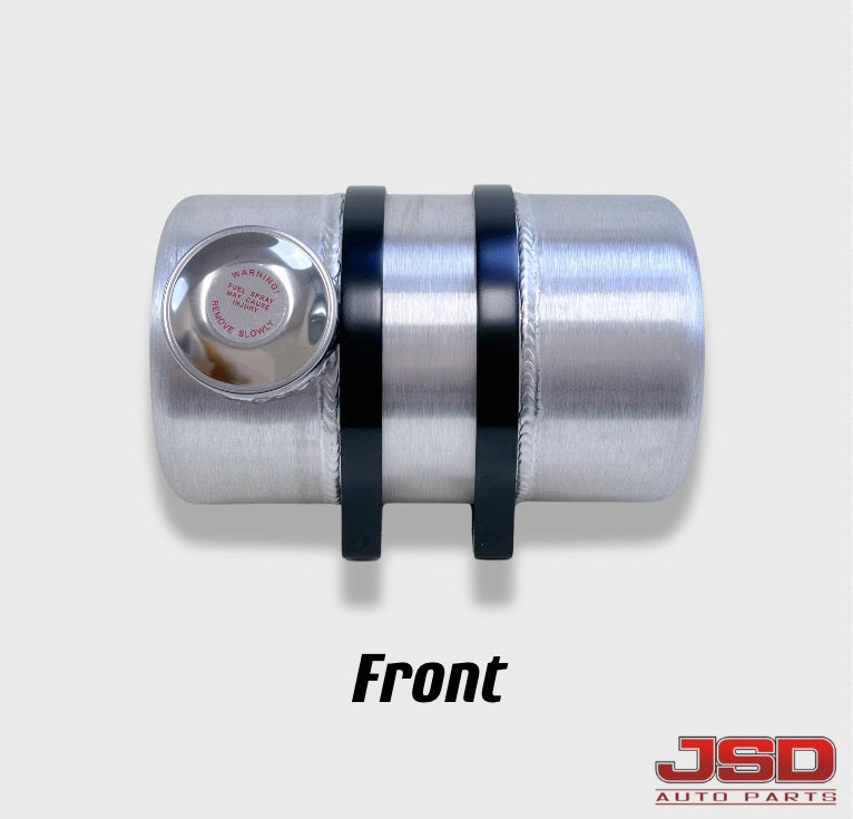 M286 JSD Aluminum Spun Fuel Tank 6x10 End Fill 1 Gallon 1/4'' NPT