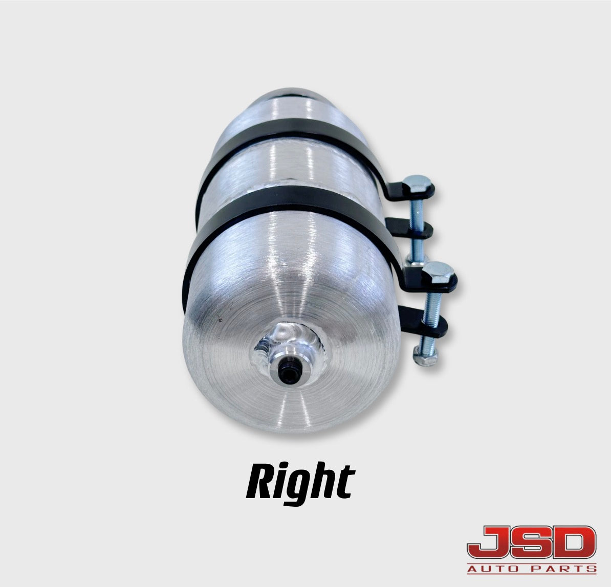 M363 JSD Aluminum Spun Fuel Tank 4x8 |Top Fill 0.38 Gallon| 1/4'' NPT | Vertical