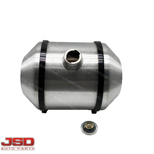 M190 JSD Aluminum Spun Fuel Tank 10x14 Center Fill 4 Gallon 1/2'' NPT Standard