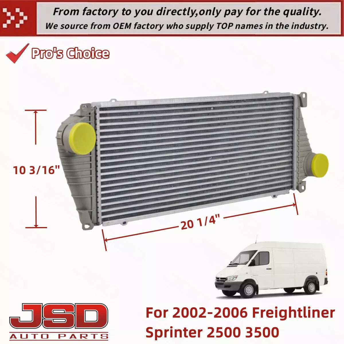 E010 Intercooler For Freightliner 2500 3500 5104119AA