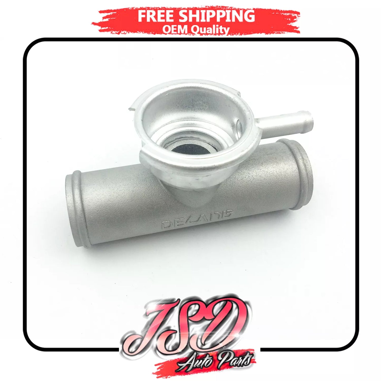M022 Aluminum Upper Inline Radiator Hose Filler Adapter Water Neck 1-1/4" to 1-1/4"