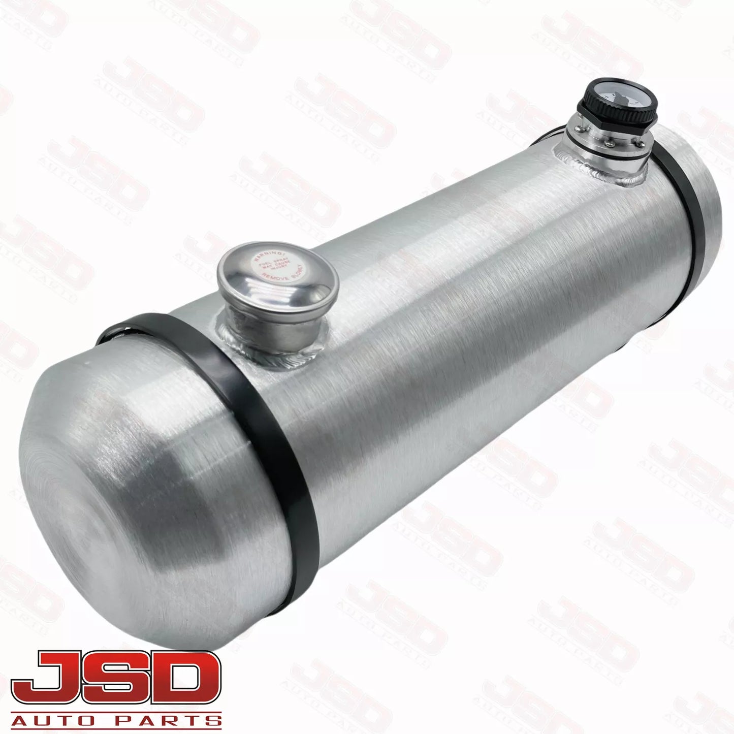 M225G JSD Aluminum Spun Fuel Tank 8x26 End Fill 5.5 Gallon 3/8'' NPT