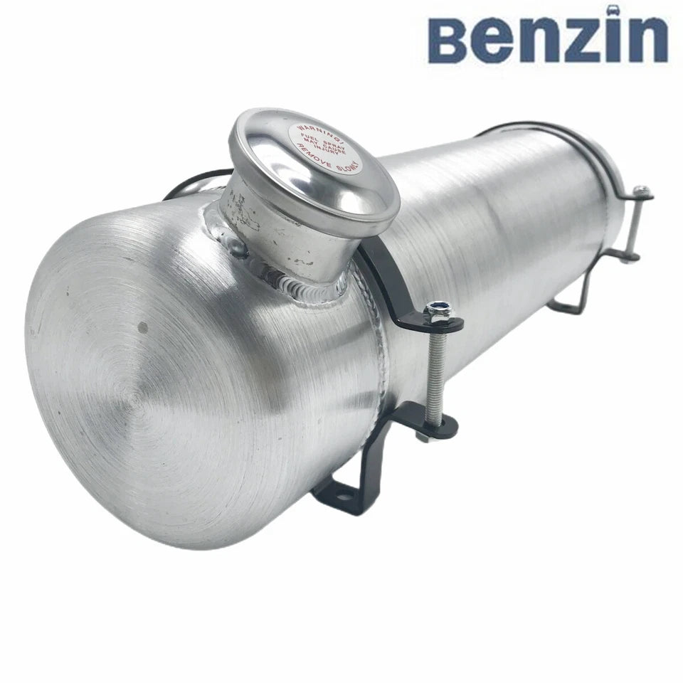 M298 JSD Aluminum Spun Fuel Tank 6x22 End Fill 2.38 Gallon 1/4'' NPT