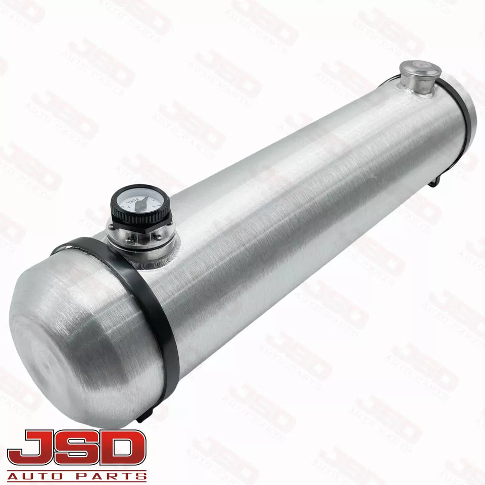 M238G JSD Aluminum Spun Fuel Tank 8x36 End Fill 7.50 Gallon 1/4'' NPT