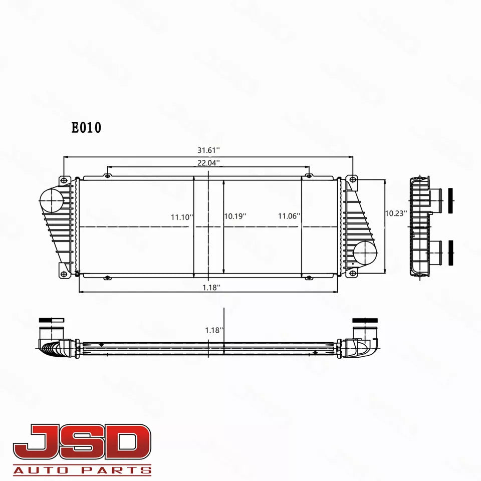 E010 Intercooler For Freightliner 2500 3500 5104119AA
