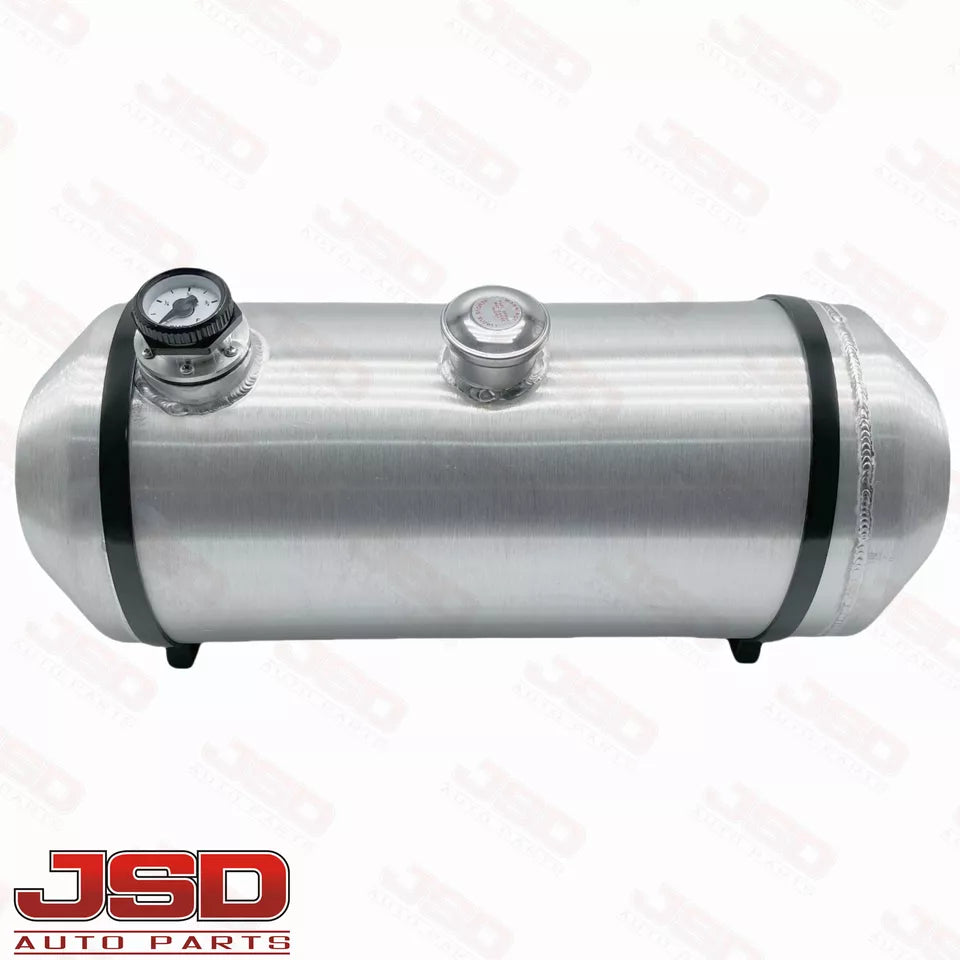 M273G JSD Aluminum Spun Fuel Tank 10x26 Center Fill 9 Gallon 1/4'' NPT