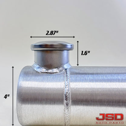 M382 JSD Aluminum Spun Fuel Tank 4x15 End Fill .72 Gallon 1/8'' NPT