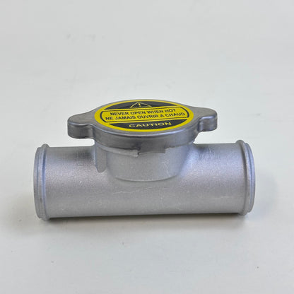 M082 Diameter 1.5” Overall Inline Die Cast Radiator Filler Neck Hose Aluminum New