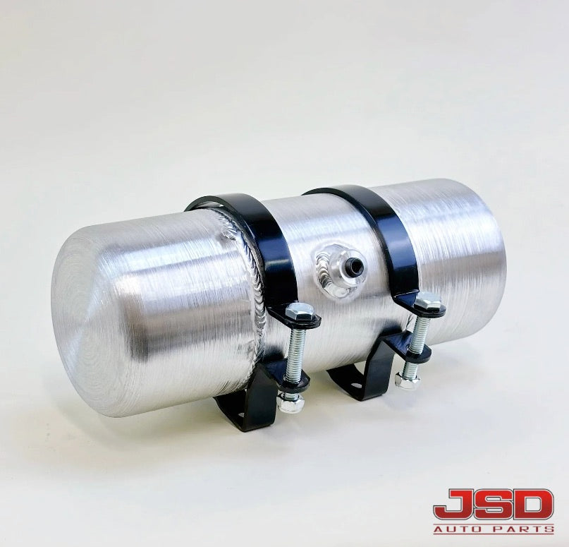 M369 JSD Aluminum Spun Fuel Tank 4x10 End Fill 0.48 Gallon 1/8'' NPT