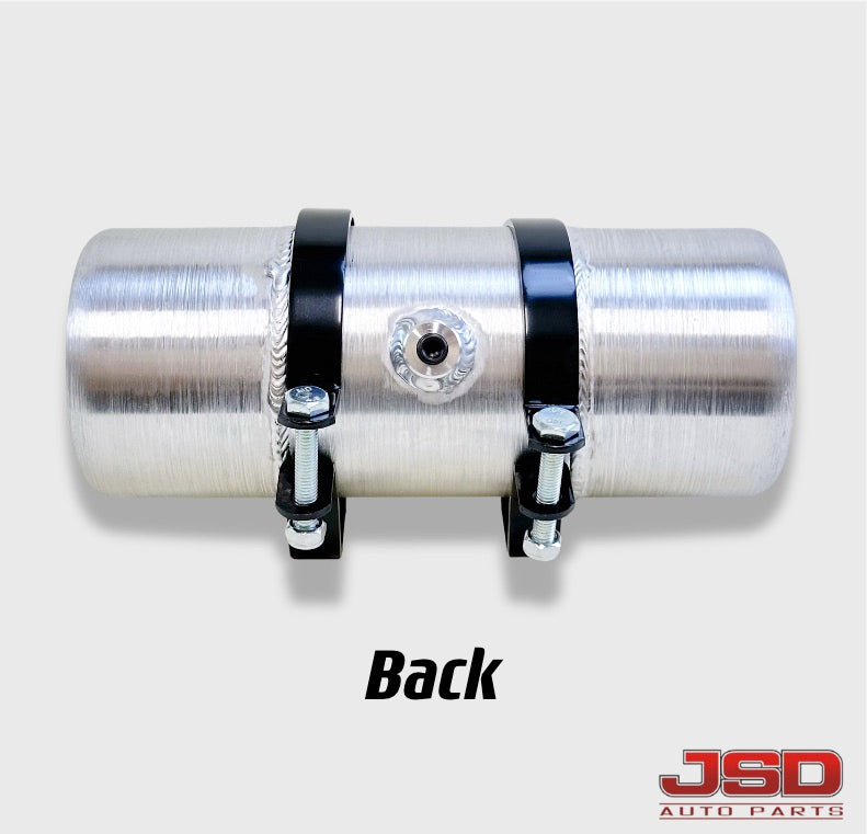 M369 JSD Aluminum Spun Fuel Tank 4x10 End Fill 0.48 Gallon 1/8'' NPT