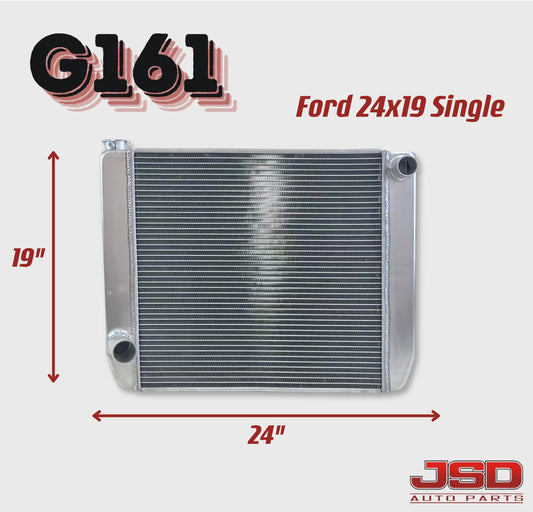 G161 Aluminum Racing Radiator Ford 24 x19 x3  Single
