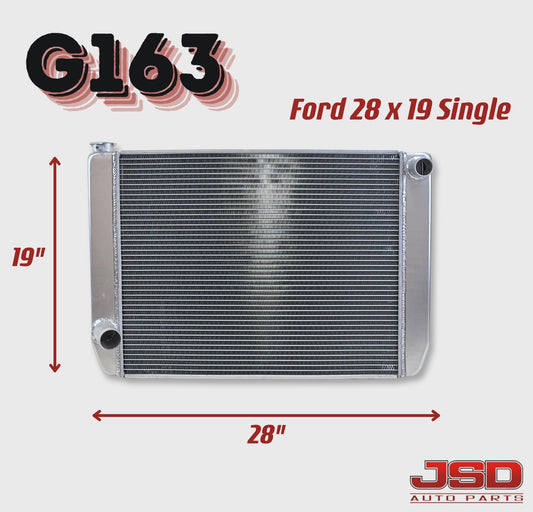 G163 Aluminum Universal Radiator Ford 28x19 Double
