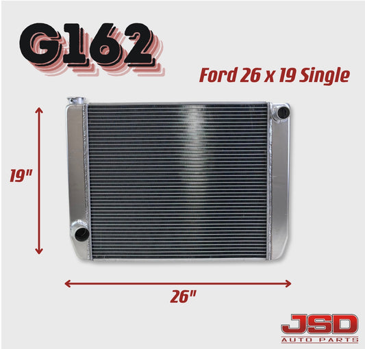 G162 Aluminum Universal Radiator Ford 26x19 Single