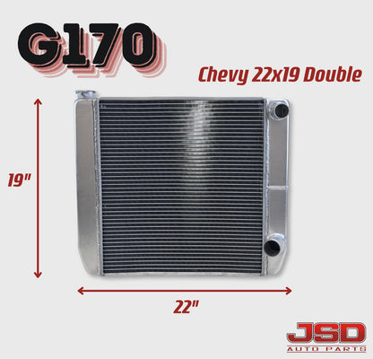 G170 Aluminum Universal Radiator Chevy 22x19 Double