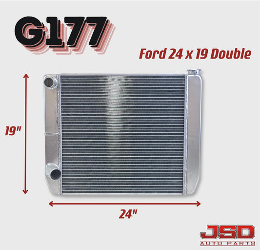 G177 Aluminum Universal Radiator Ford 24x19 Double