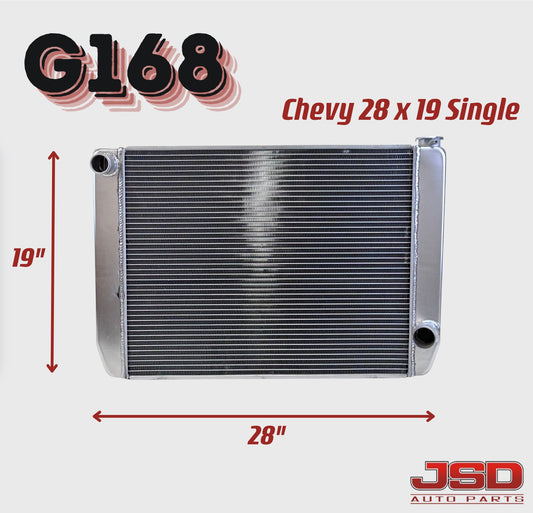 G168 Aluminum Universal Radiator Chevy 28x19x3 Single