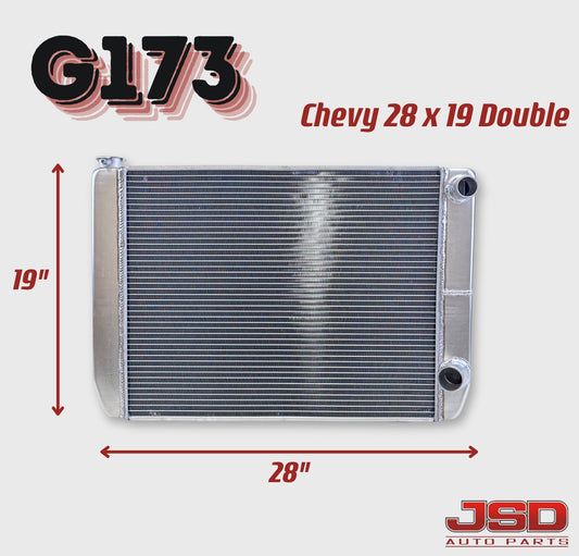 G173 Aluminum Universal Radiator Chevy 28x19 Double