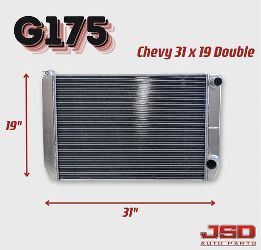G175 Aluminum Universal Radiator Chevy 31x19 Double