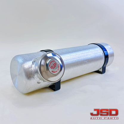M382 JSD Aluminum Spun Fuel Tank 4x15 End Fill .72 Gallon 1/8'' NPT