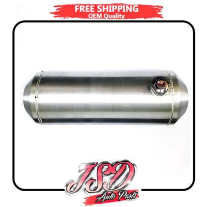 M035 JSD Aluminum Spun Fuel Tank 10x28 End Fill 9.50 Gallon 1/4'' NPT