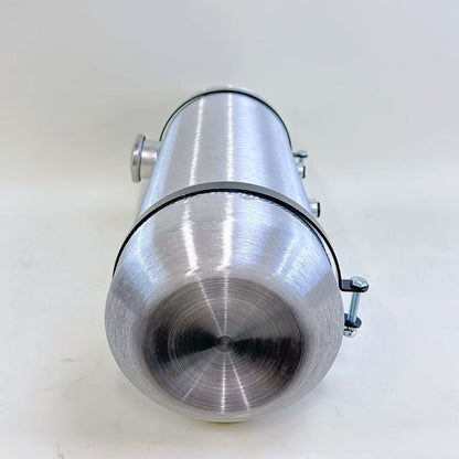 M706 JSD Aluminum Spun Fuel Tank 8x24 center Fill 5 Gallon 1/2'' NPT w Dual outlet design (return-compatible)