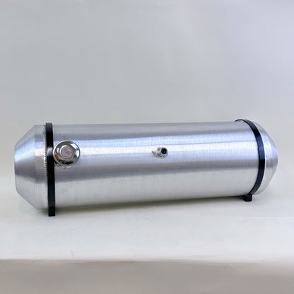 M702 JSD Aluminum Spun Fuel Tank 10x33 center Fill 11 Gallon 3/8'' NPT w Dual outlet design (return-compatible)