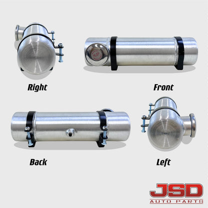 M382 JSD Aluminum Spun Fuel Tank 4x15 End Fill .72 Gallon 1/8'' NPT