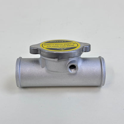 M082 Diameter 1.5” Overall Inline Die Cast Radiator Filler Neck Hose Aluminum New