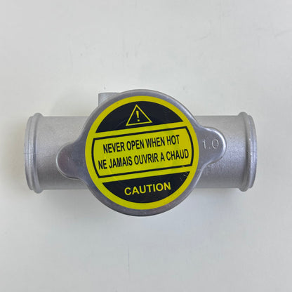 M082 Diameter 1.5” Overall Inline Die Cast Radiator Filler Neck Hose Aluminum New
