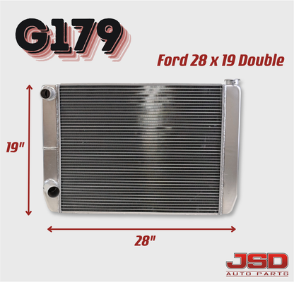 G179 Aluminum Universal Radiator Ford 28x19x3 Double