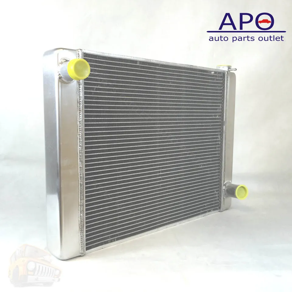 G016 New Racing Welded Fabricated Aluminum 2 Row Radiator GM Chevy 26" x 19" x3" IMCA
