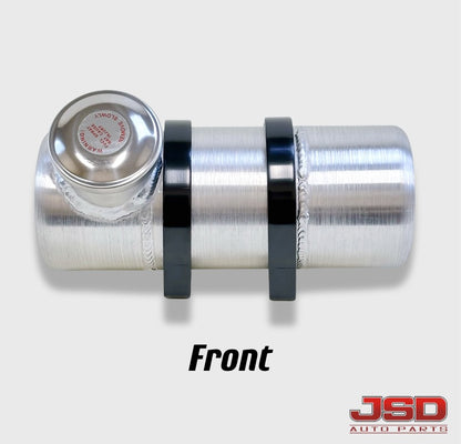 M369 JSD Aluminum Spun Fuel Tank 4x10 End Fill 0.48 Gallon 1/8'' NPT