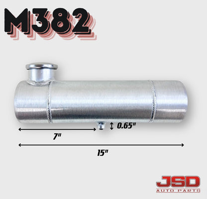 M382 JSD Aluminum Spun Fuel Tank 4x15 End Fill .72 Gallon 1/8'' NPT