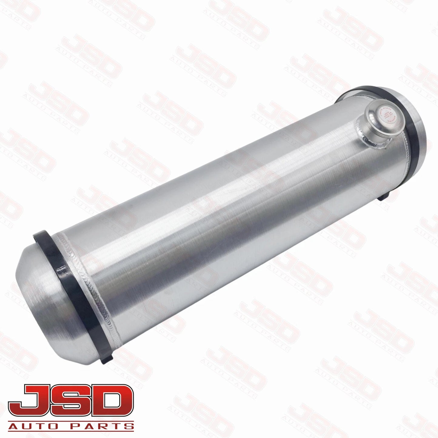 M188B JSD Aluminum Spun Fuel Tank 8x30 End Fill 6.25 Gallon 1/4'' NPT Baffle