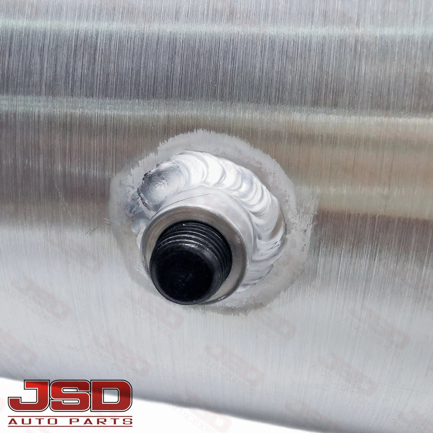 M188B JSD Aluminum Spun Fuel Tank 8x30 End Fill 6.25 Gallon 1/4'' NPT Baffle