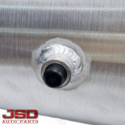 M188B JSD Aluminum Spun Fuel Tank 8x30 End Fill 6.25 Gallon 1/4'' NPT Baffle