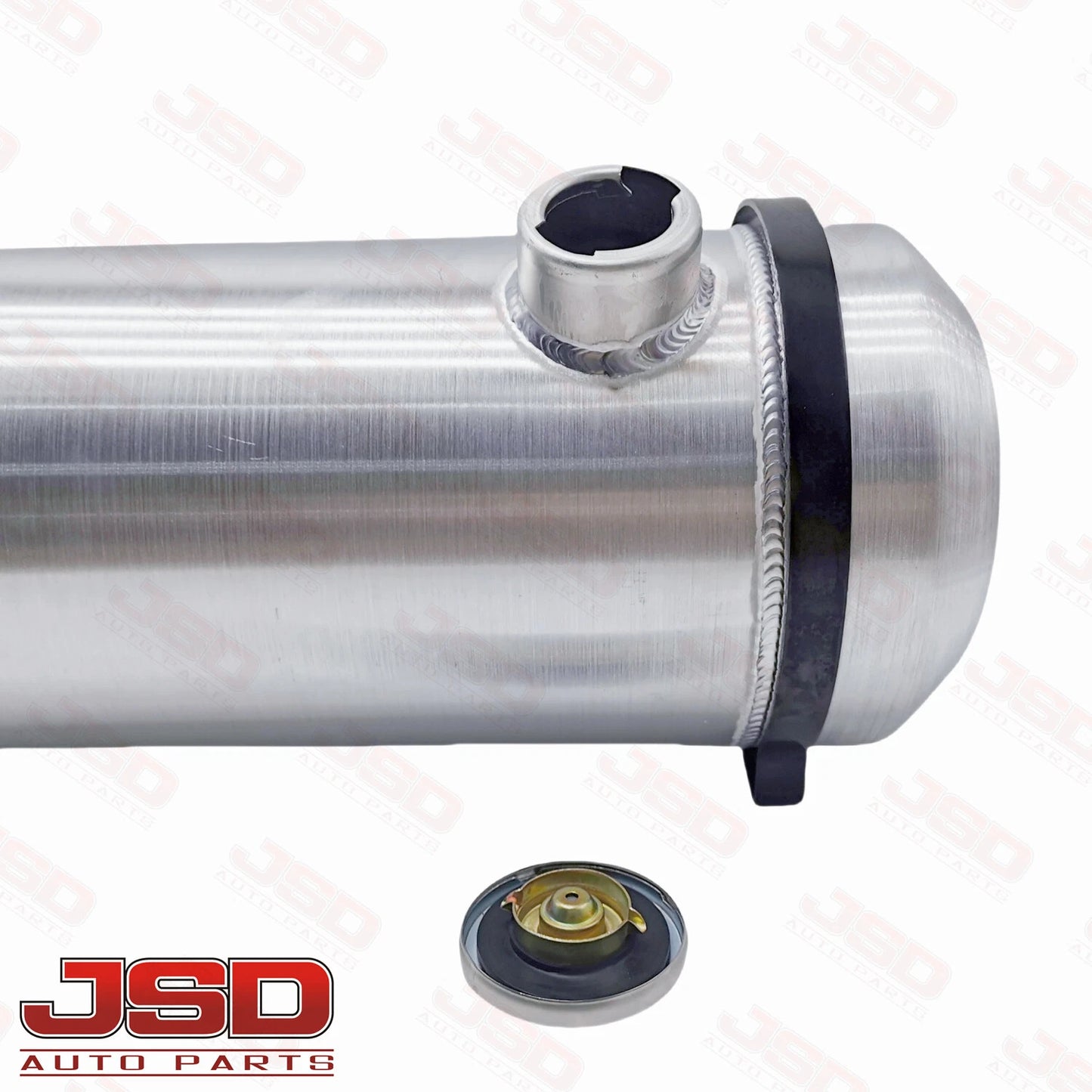 M188B JSD Aluminum Spun Fuel Tank 8x30 End Fill 6.25 Gallon 1/4'' NPT Baffle