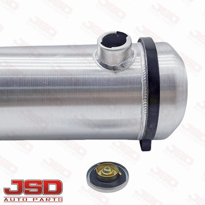 M188B JSD Aluminum Spun Fuel Tank 8x30 End Fill 6.25 Gallon 1/4'' NPT Baffle