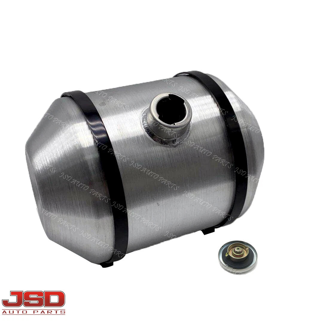 M190 JSD Aluminum Spun Fuel Tank 10x14 Center Fill 4 Gallon 1/2'' NPT Standard