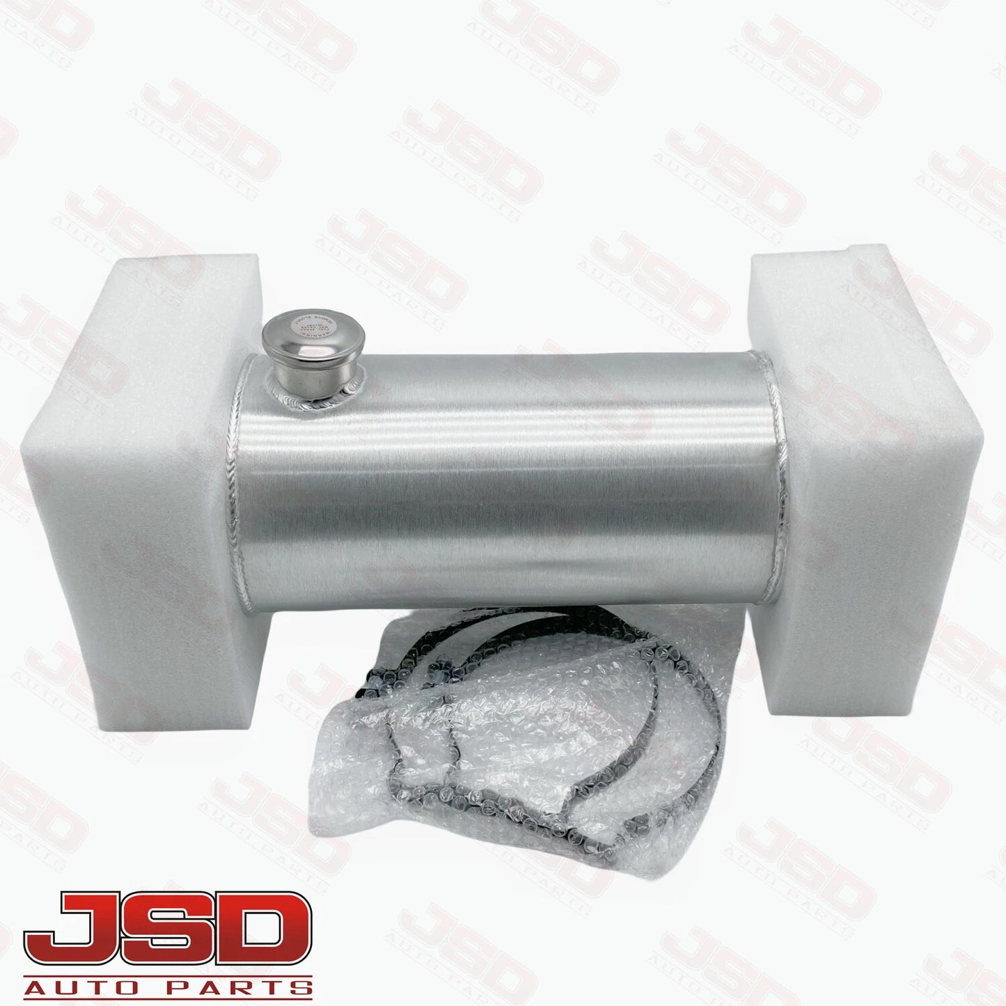 M216B JSD Aluminum Spun Fuel Tank 8x22 End Fill 4.5 Gallon 1/4'' NPT with Baffle