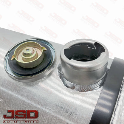 M216B JSD Aluminum Spun Fuel Tank 8x22 End Fill 4.5 Gallon 1/4'' NPT with Baffle