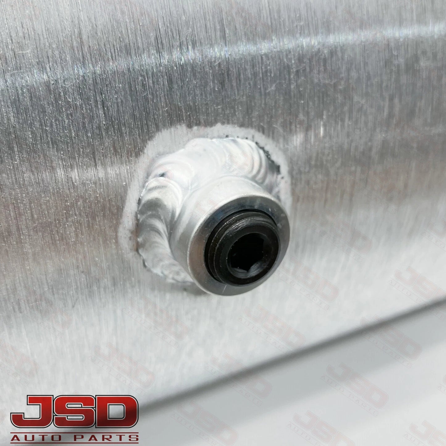 M216B JSD Aluminum Spun Fuel Tank 8x22 End Fill 4.5 Gallon 1/4'' NPT with Baffle