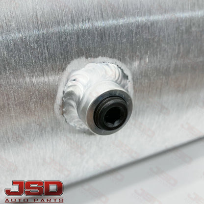 M216B JSD Aluminum Spun Fuel Tank 8x22 End Fill 4.5 Gallon 1/4'' NPT with Baffle