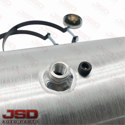 M225B JSD Aluminum Spun Fuel Tank 8x26 End Fill 5.5 Gallon 3/8'' NPT Baffle