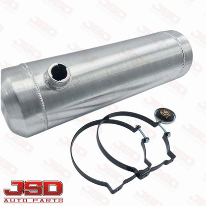 M225B JSD Aluminum Spun Fuel Tank 8x26 End Fill 5.5 Gallon 3/8'' NPT Baffle