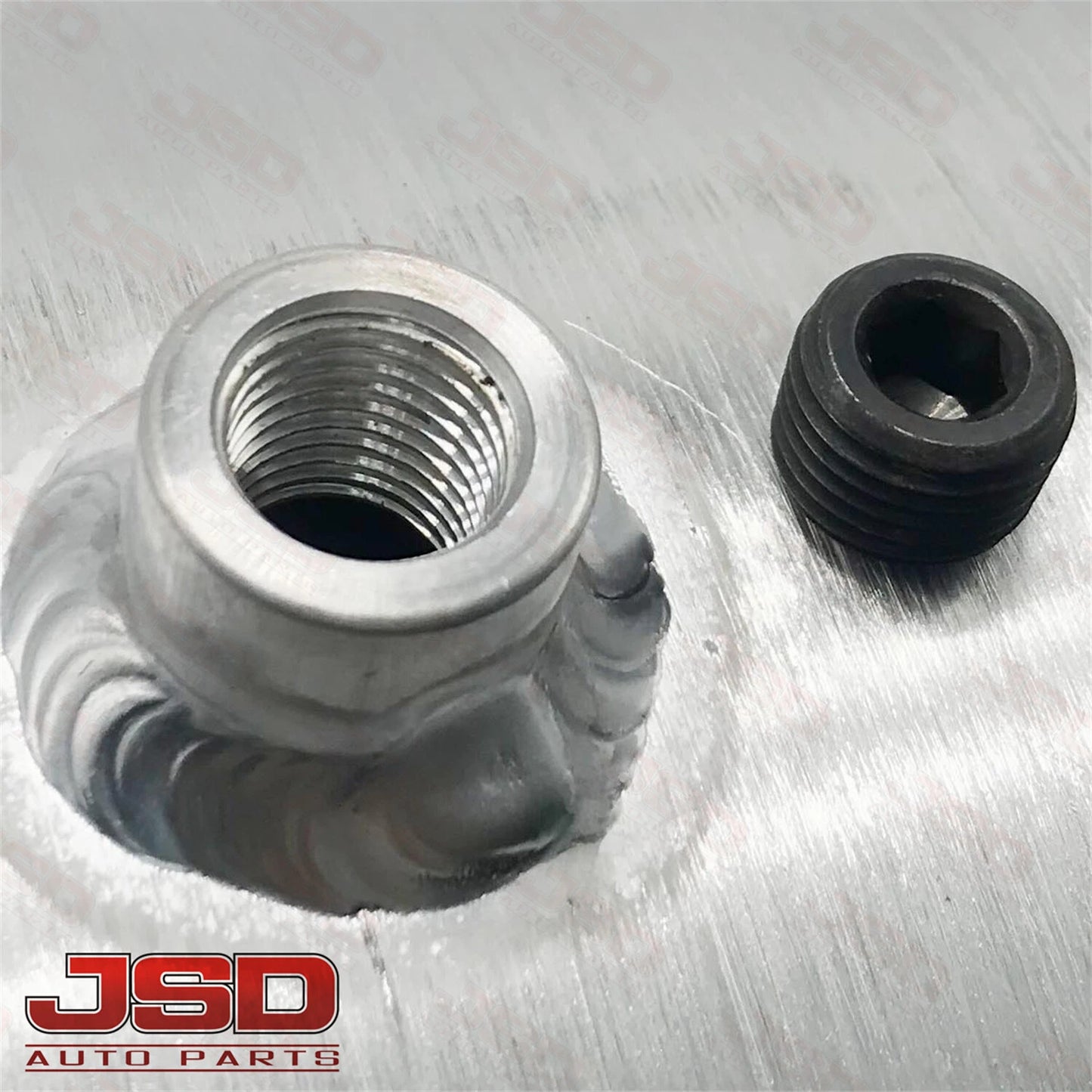 M368 JSD Aluminum Spun Fuel Tank 4x10 End Fill 0.48 Gallon 1/4'' NPT
