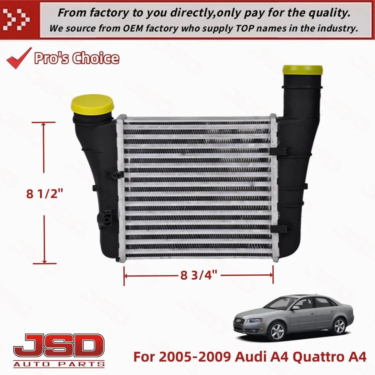 E057 Audi A4 / A4 Quattro Left Intercooler — 8E0145805AA
